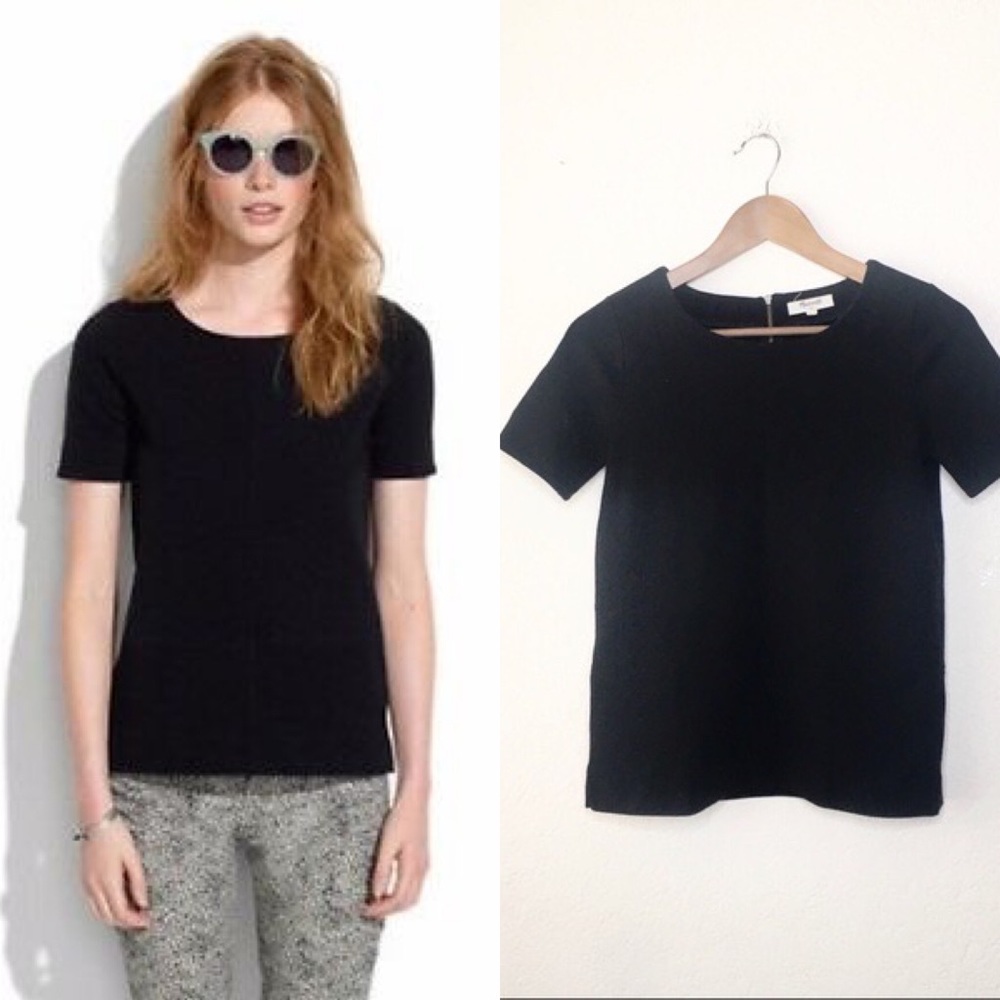 Madewell Structured Career Top XS Exposed Zipper